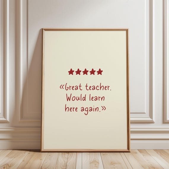 Funny Classroom Wall Art For Teachers Trendy Decor Educational Print Humor Quote School Teacher