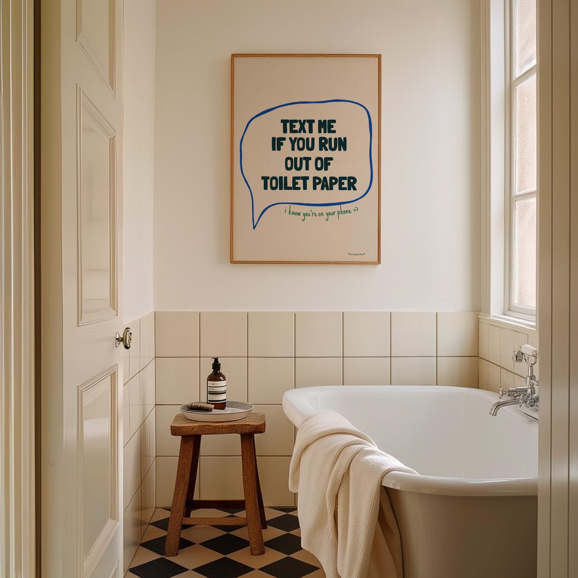 Funky Bathroom Print, Funny Quote Poster - Image 2