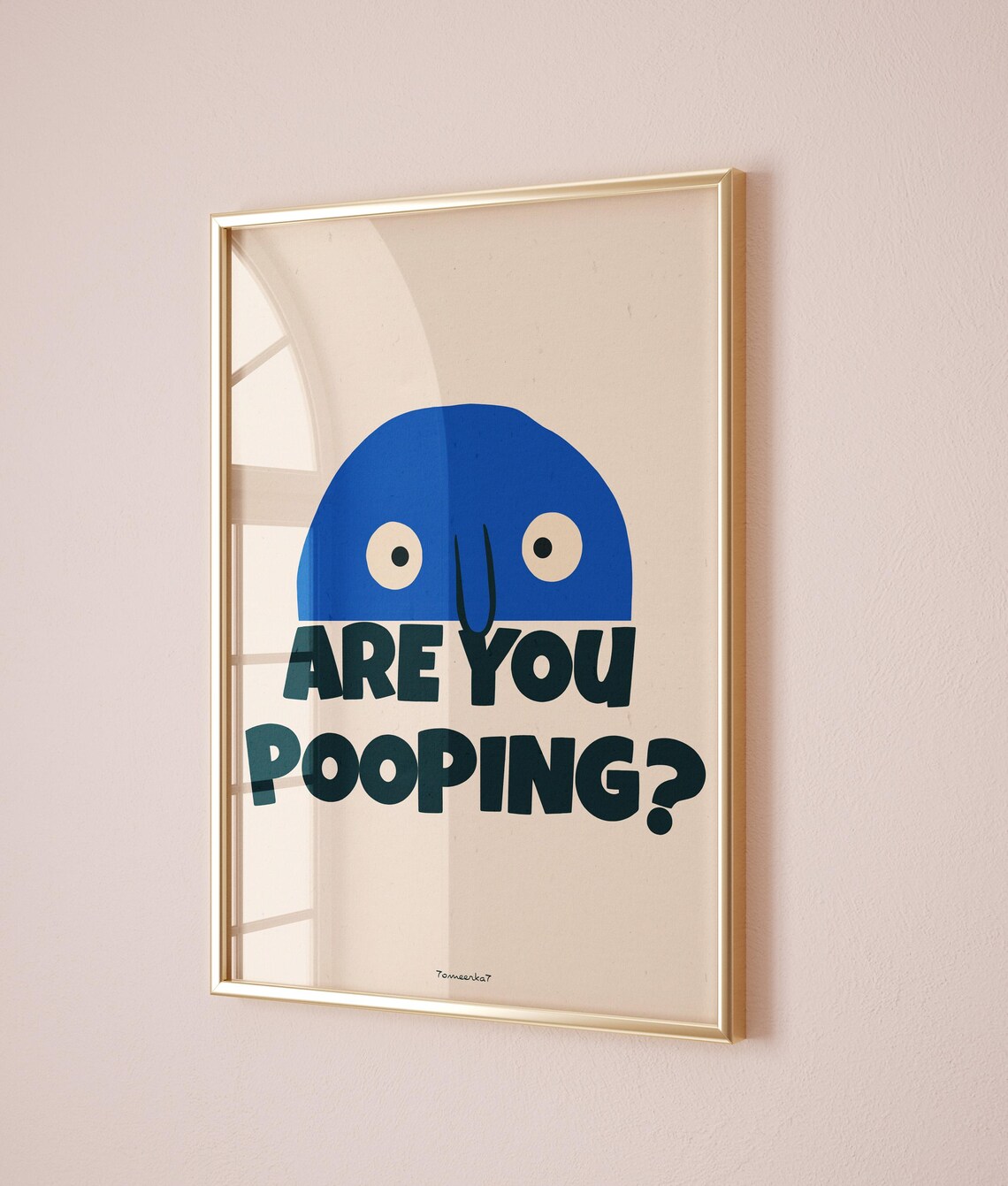 Funky Bathroom Art Print, Retro Toilet Humor