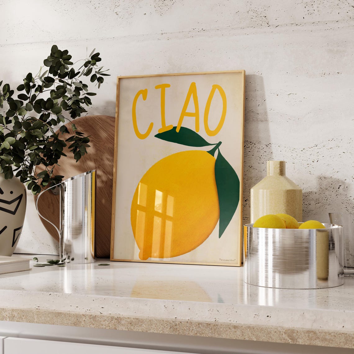 Lemon Poster Print, Trendy Kitchen Decor - Image 2