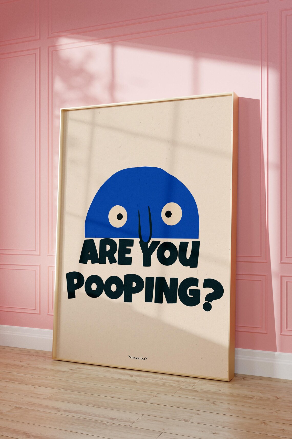 Funky Bathroom Art Print, Retro Toilet Humor - Image 2