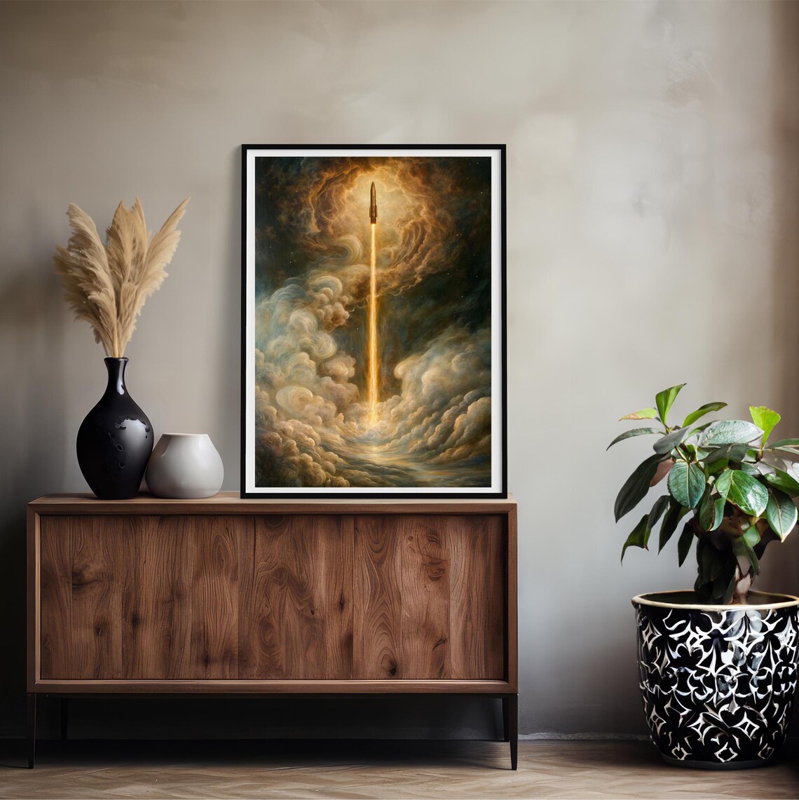 Rocket Launch Art Print, Space Exploration Poster - Image 3