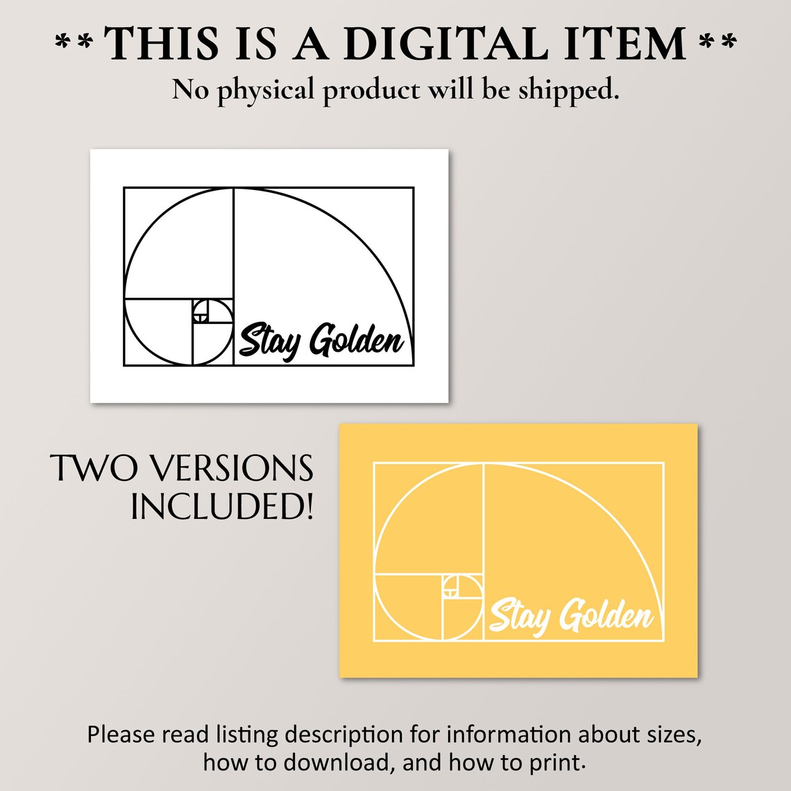 Stay Golden Golden Ratio Spiral Fibonacci Math Teacher Poster - Image 2