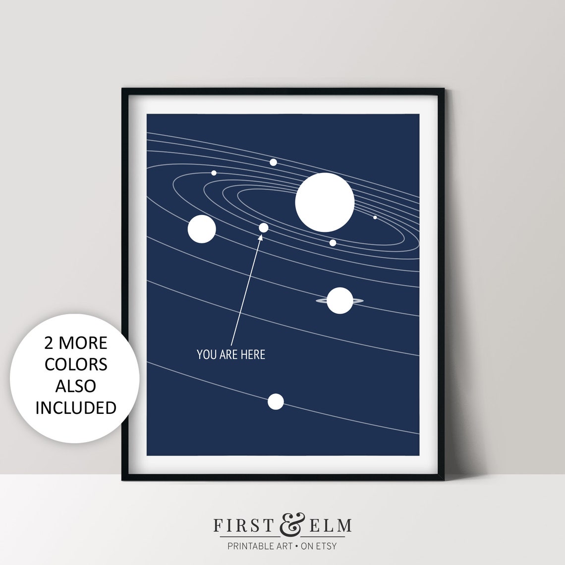You Are Here Solar System Orbit Map Astronomy Space Wall Poster - Image 5