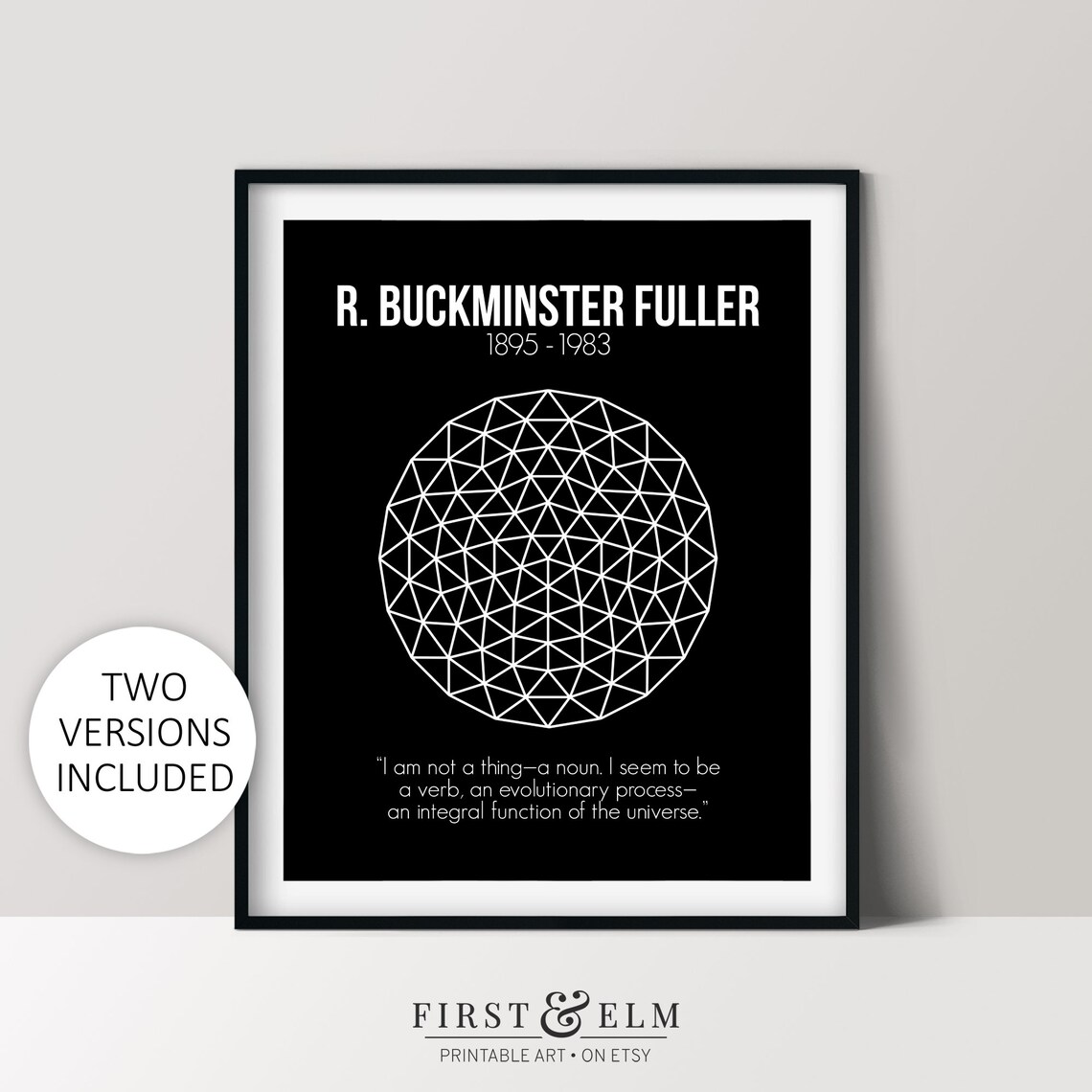 Buckminster Fuller Art Print, Science-Inspired Decor