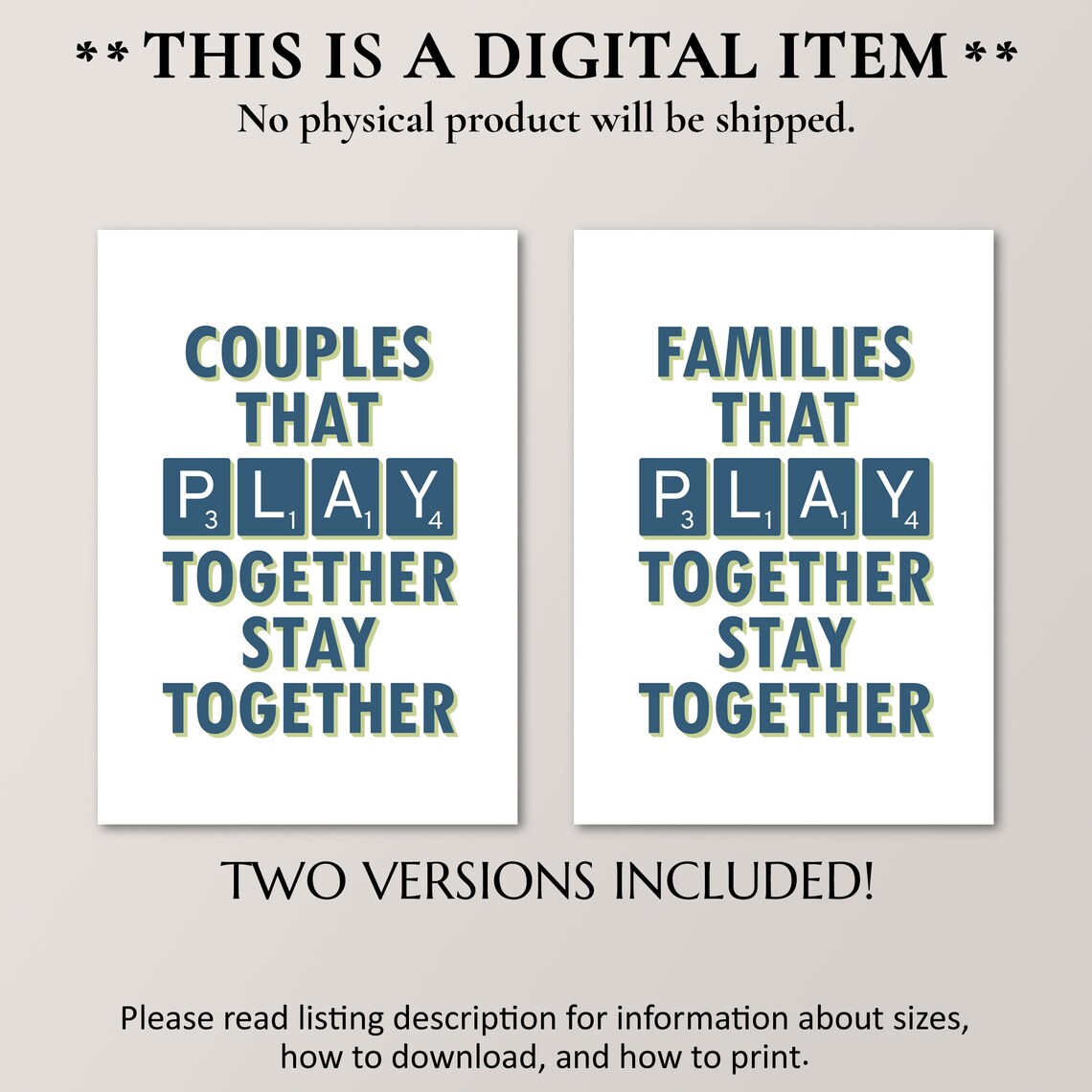 Couples That Play Together Game Room Wall Art - Image 3