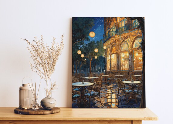 Van Gogh Inspired Night Cafe Wall Art Print