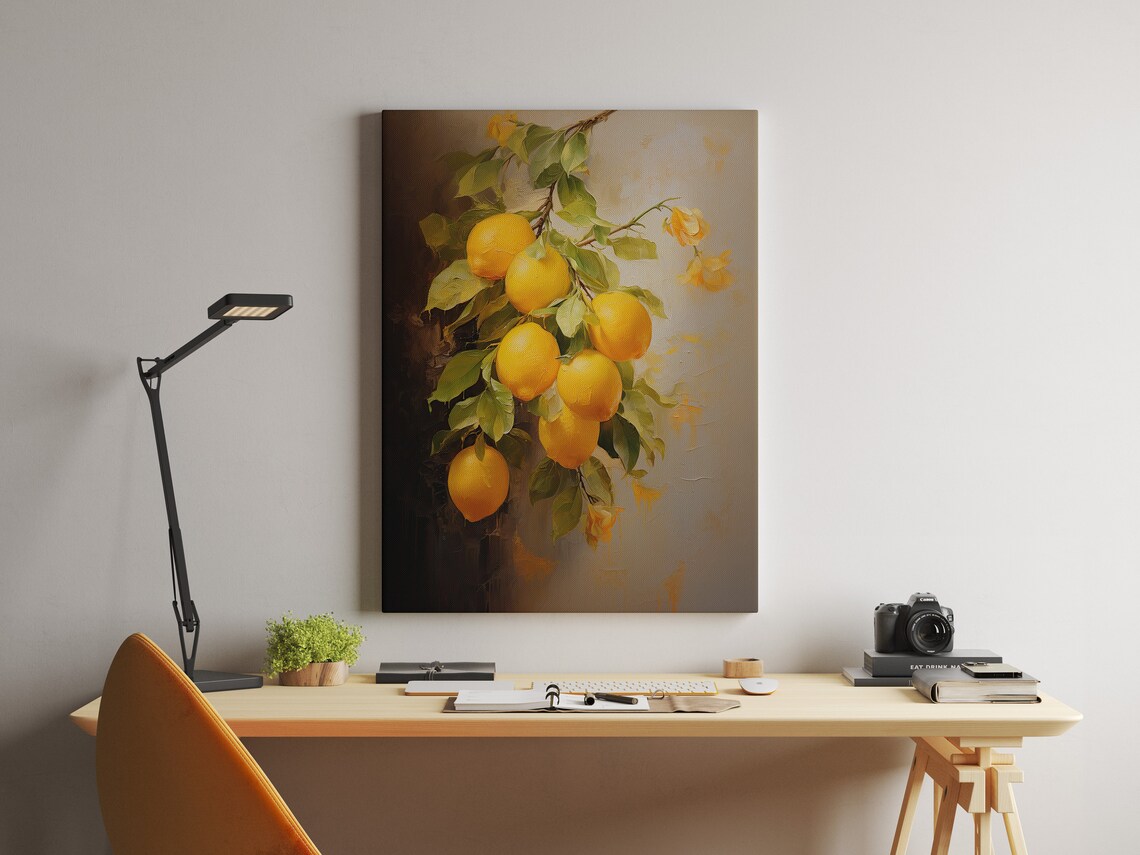 Vibrant Lemons Art Print, Kitchen Decor - Image 2