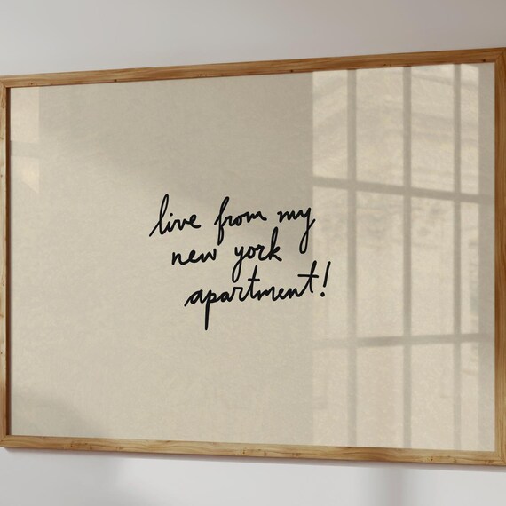 Funny New York Print Nyc Apartment Decor Digital Download Horizontal