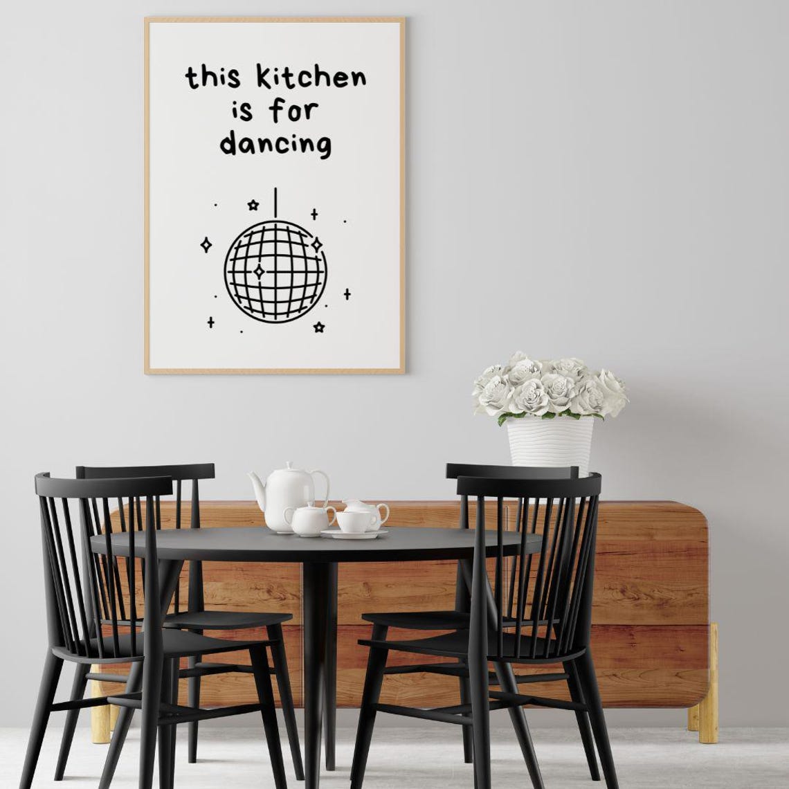 This Kitchen Is For Dancing Print Print Frame Wall Dcor Wall Art - Image 3