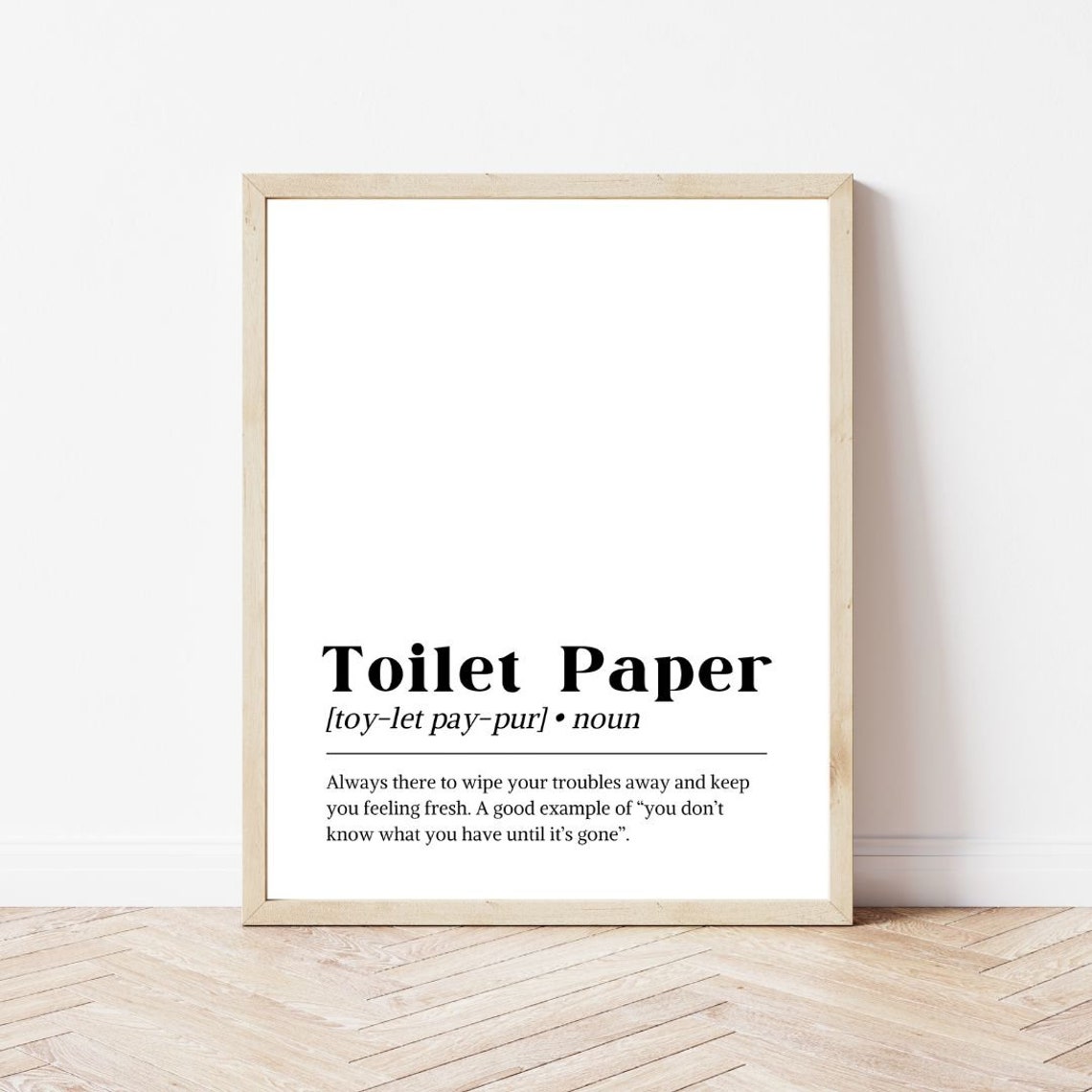 Toilet Paper Funny Dictionary Definition Bathroom Humor Quote Poster - Image 2