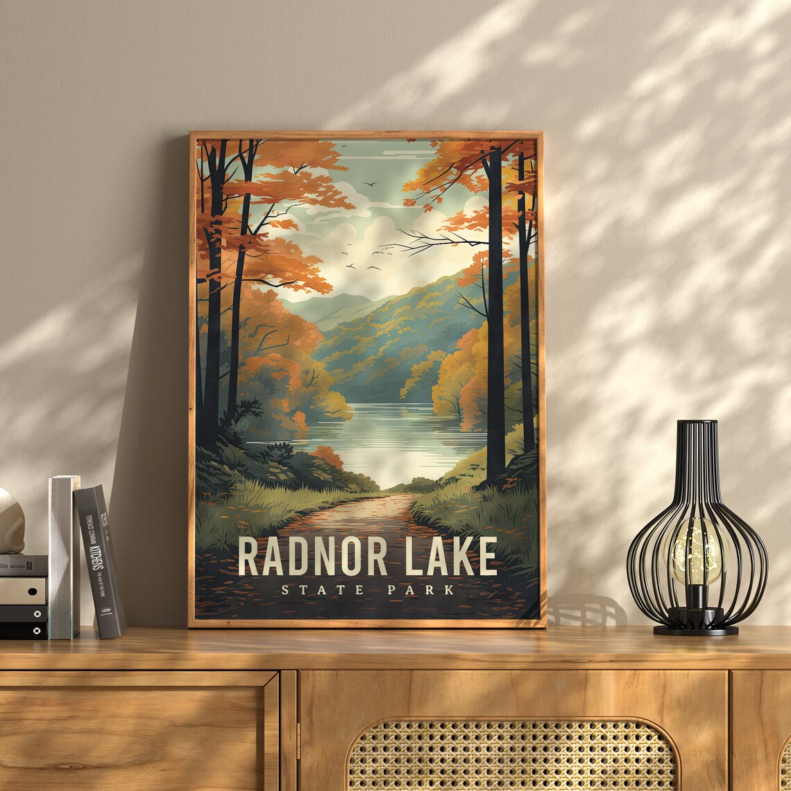 Radnor Lake State Park Tennessee Vintage Travel Poster