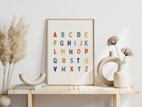 Colorful Alphabet Chart Poster A To Z In Playful Modern Letters