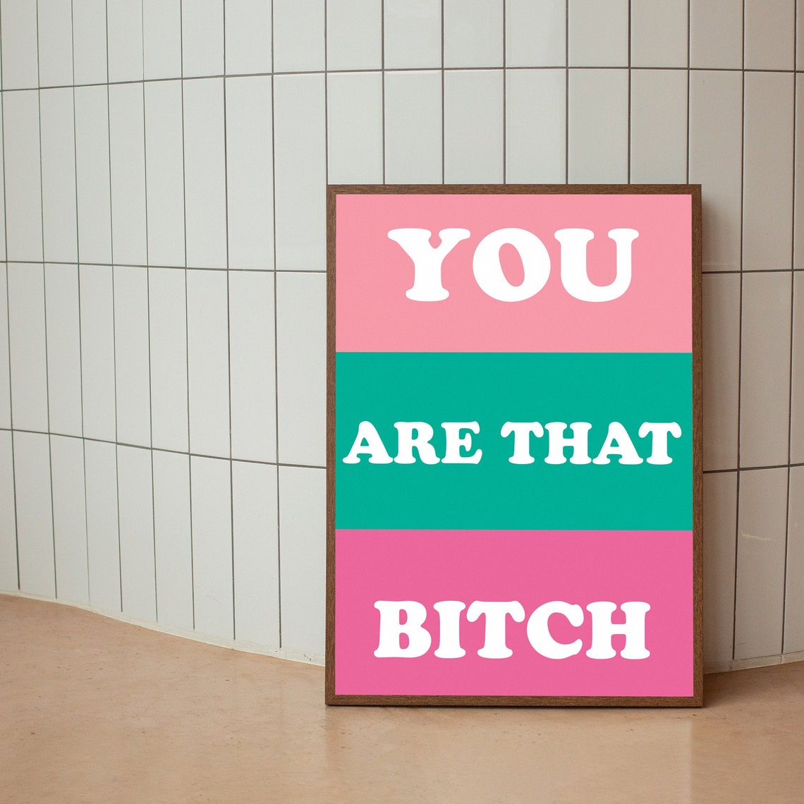 That Bitch Prints Typography Art Bar Funny Wall Dopamine Decor For Office