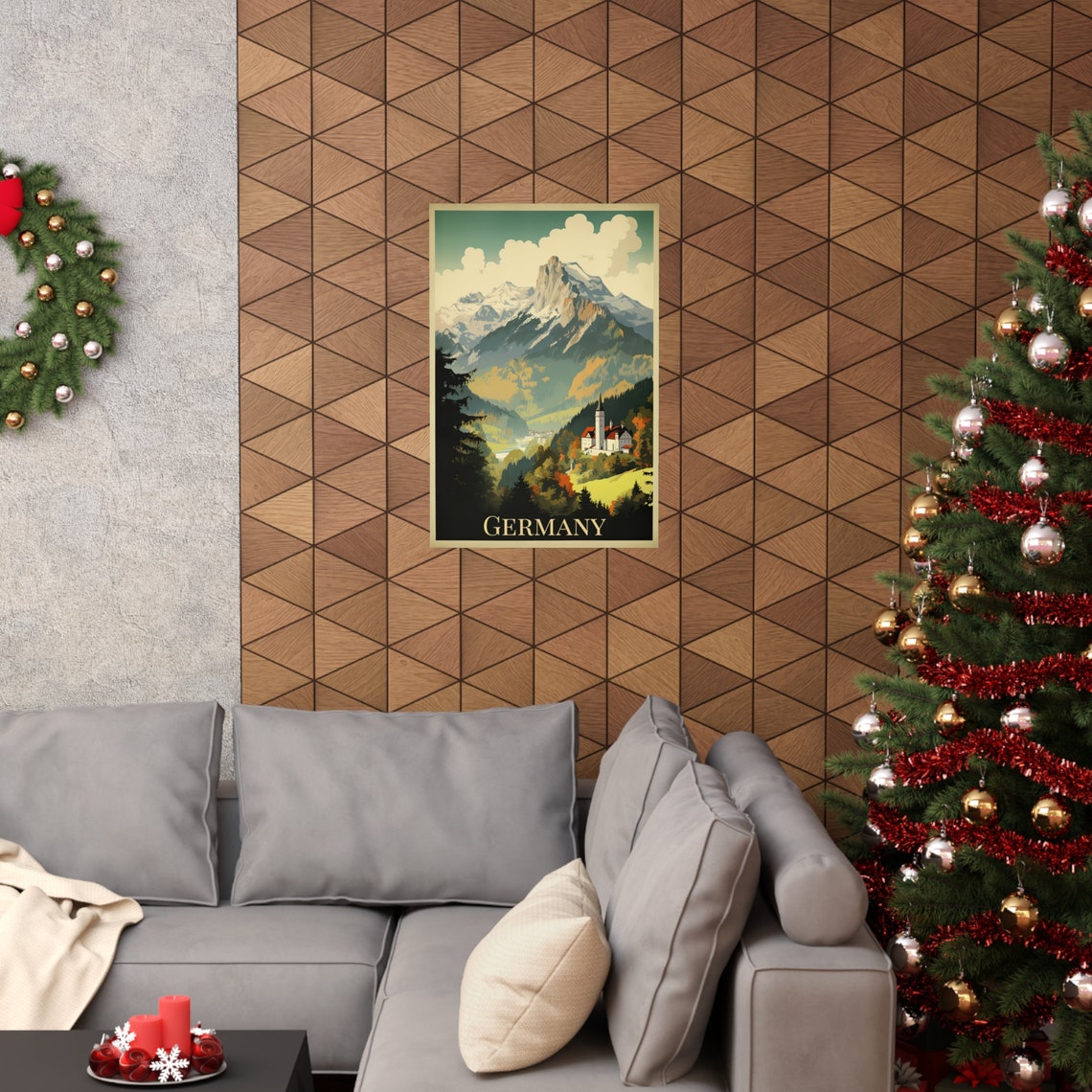 Germany Poster German Mountain Wall Art Germany Travel Print Home Decor Modern Art German Architecture Wall Art Print - Image 2