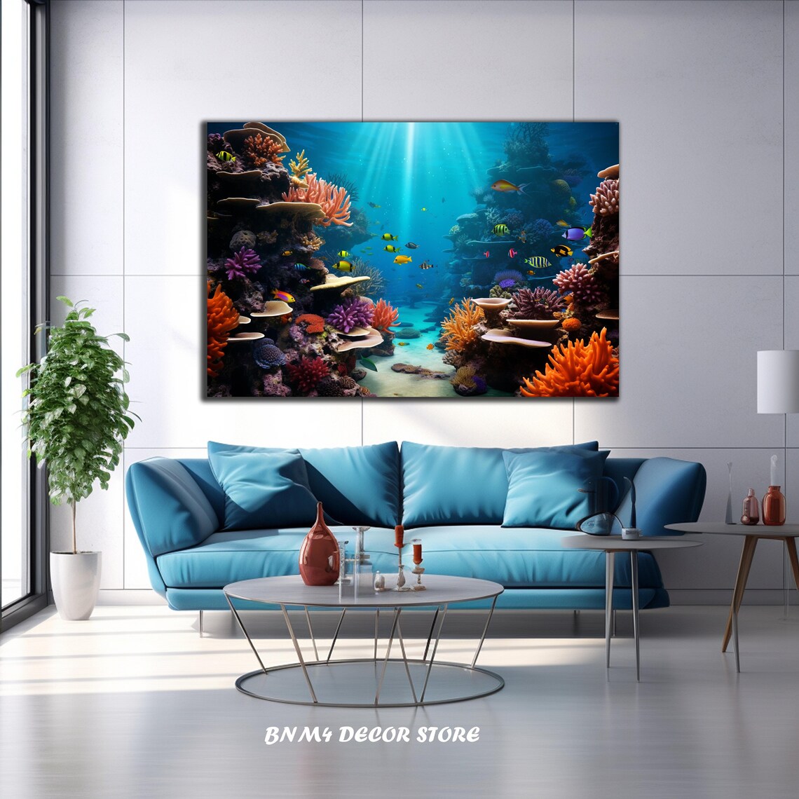 Under Sea Fish Wall Art, Ocean Aquarium Art Print
