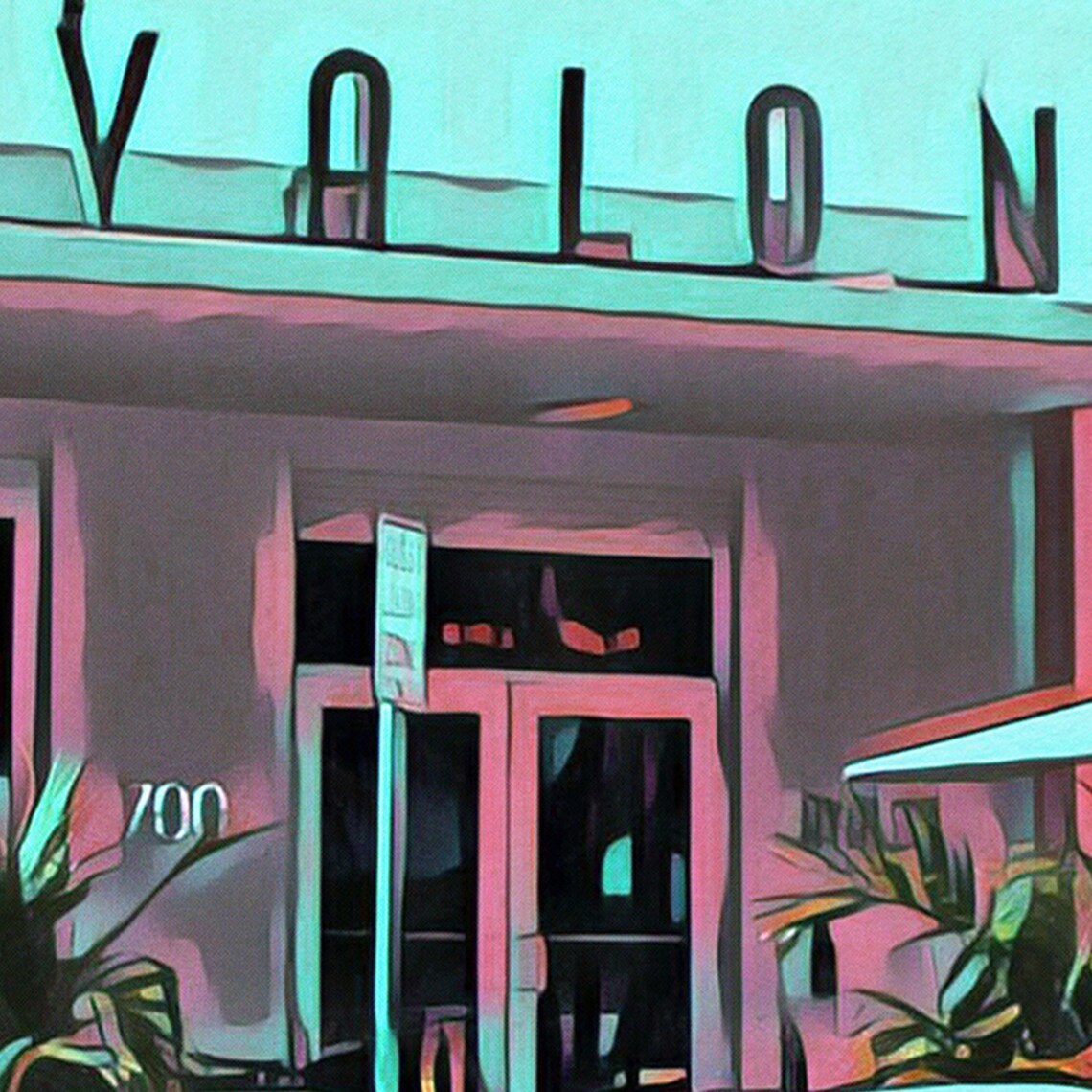 Miami Avalon Art Deco Hotel Classic Car Travel Poster Florida - Image 4