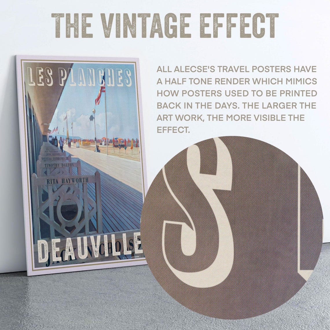 Deauville Les Planches Celebrity Boardwalk Normandy Travel Poster - Image 2
