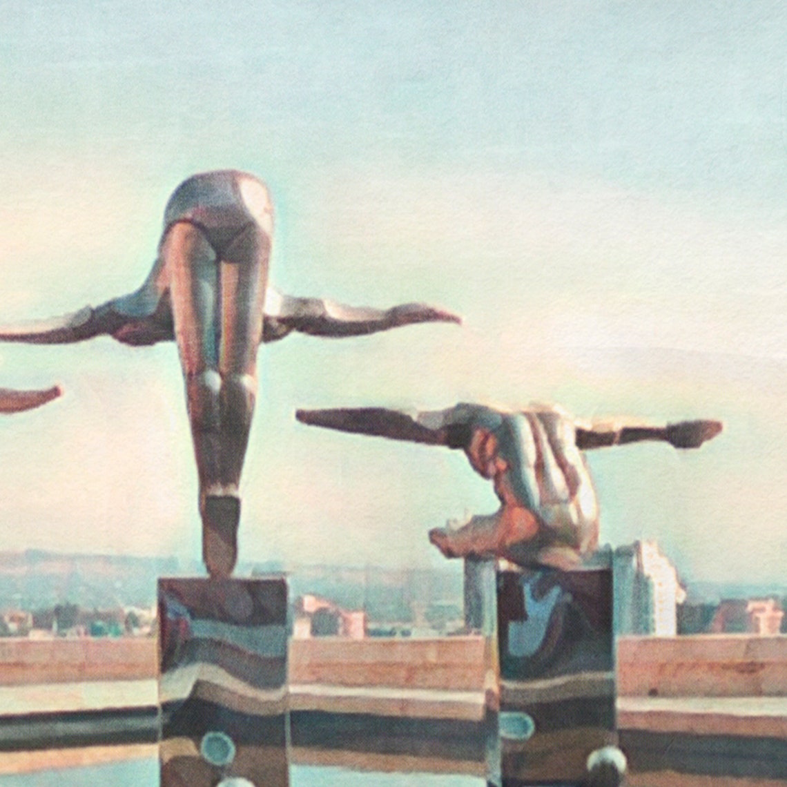 Yerevan Cascade Diver Sculptures Monument Armenia Travel Poster - Image 4