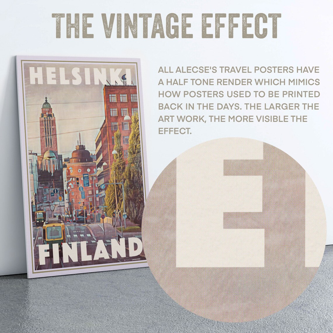 Helsinki Tram Street City View Vintage Finland Travel Poster - Image 2