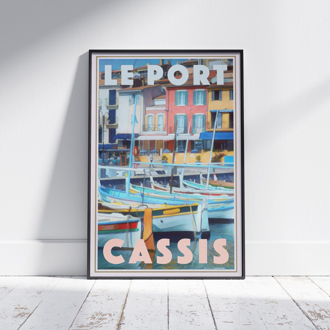 Cassis Poster The Port By Alecse Limited Edition France Travel Poster Port Of Cassis Poster French Riviera Poster Poster Of Cassis