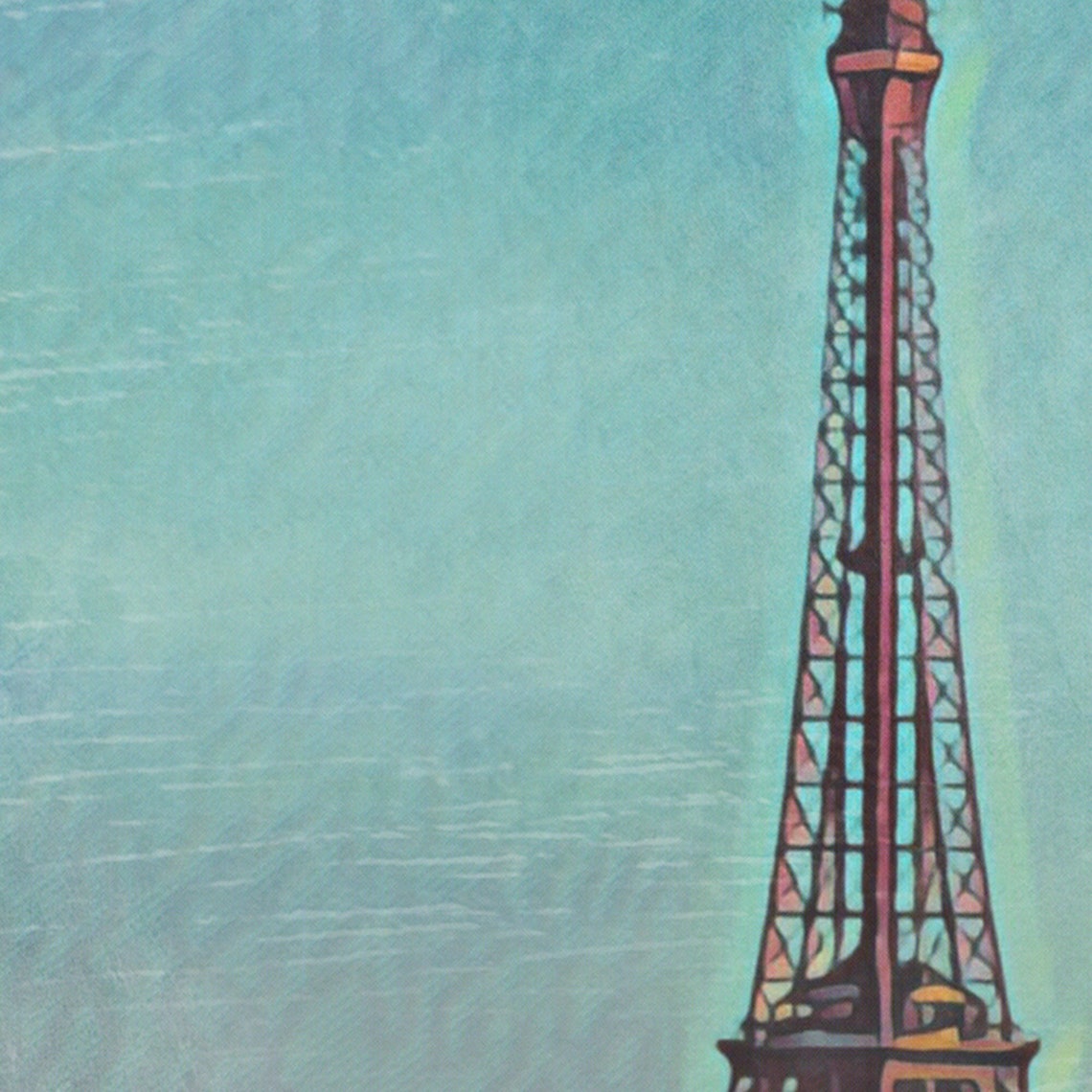 Eiffel Tower Paris Cityscape Retro Vintage Travel Gallery Poster - Image 4
