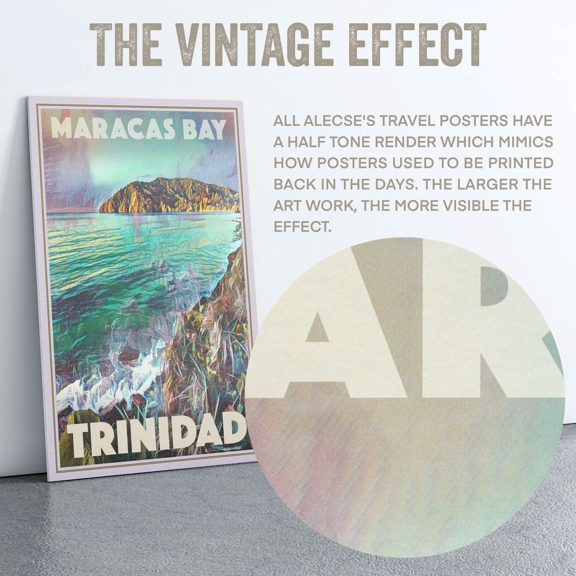 Limited Edition Maracas Bay Trinidad Art Poster By Alecse Collectible Limited Edition Trinidad And Tobago Poster - Image 2