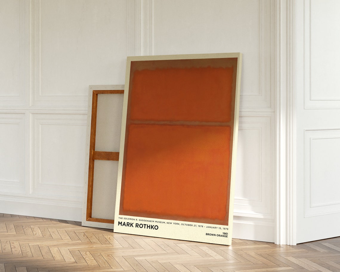 Mark Rothko Brown Orange 1961 Abstract Color Field Exhibition Poster - Image 5