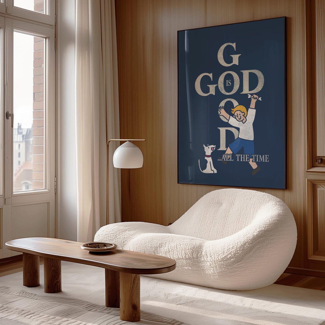 God Is Good All The Time Christian Inspirational Faith Quote Poster - Image 3