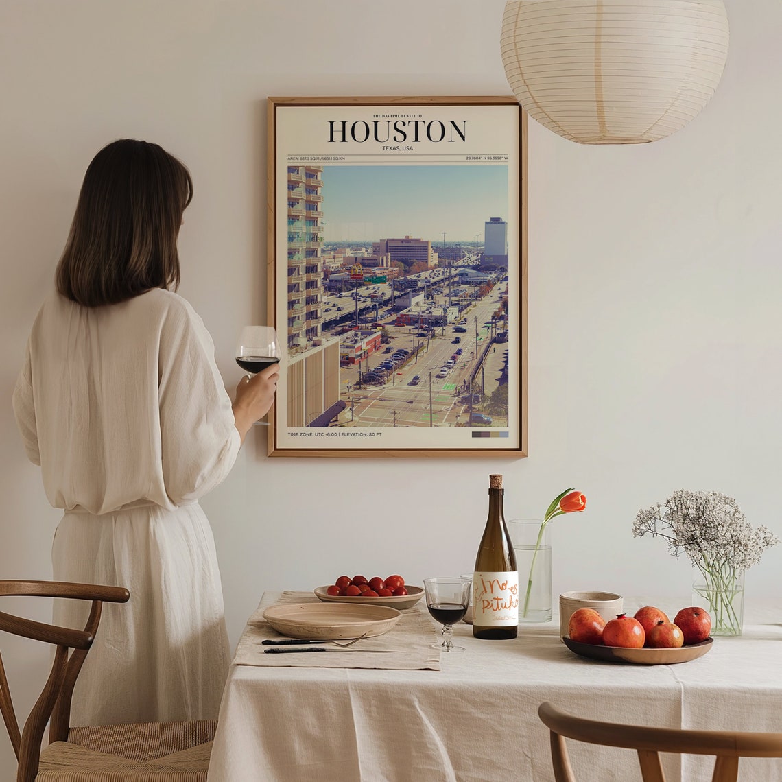 Houston Texas Daytime Freeway City Travel Poster Urban Wall Art Print - Image 3