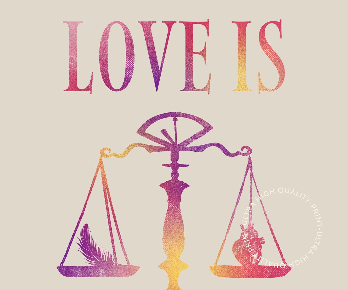 Love Is The Law Print Retro Wall Art Girly Gifts Spiritual Inspirational Quotes Preppy Apartment Decor Cute Prints Bedroom Wall Art - Image 5