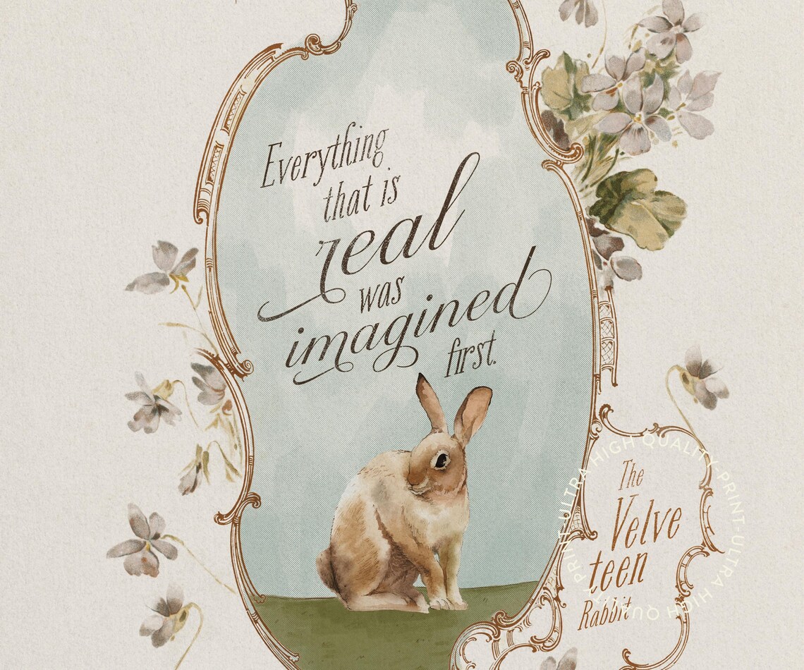 Velveteen Rabbit Quote Vintage Ornate Frame Bunny Nursery Poster - Image 5
