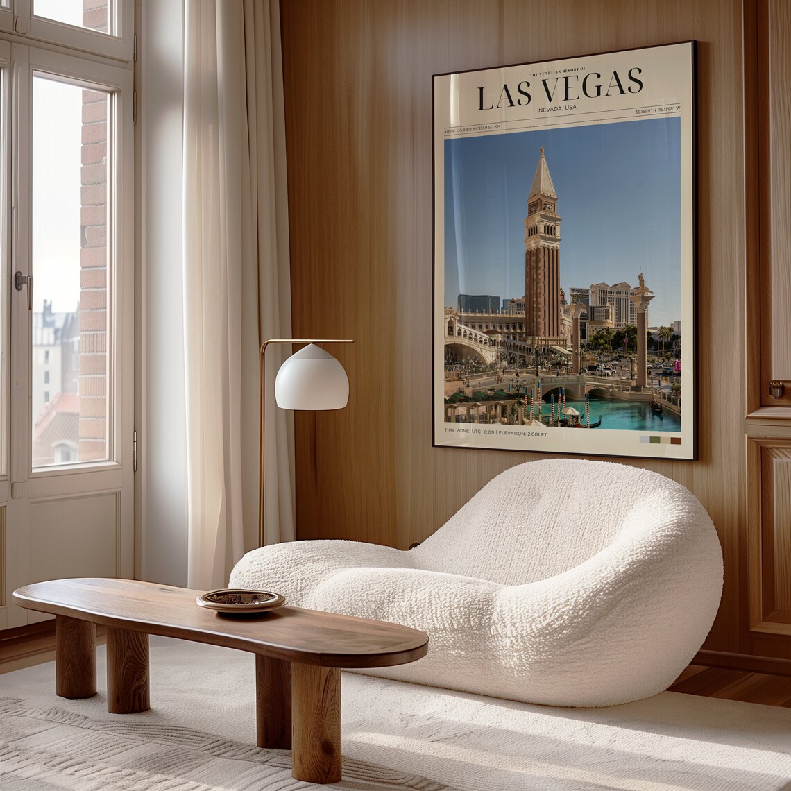 Las Vegas Venetian Resort Campanile Tower Canal Nevada Travel Poster - Image 4