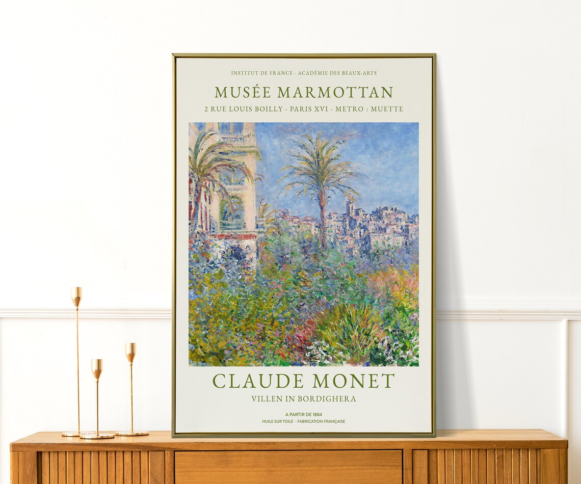 Claude Monet Villen in Bordighera Marmottan Museum Exhibition Poster