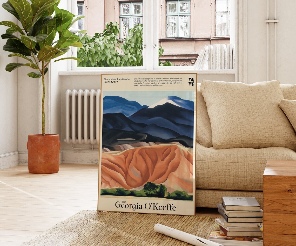 Georgia O'Keeffe Black Mesa Landscape 1930 Blue Desert Mountains Poster - Image 3