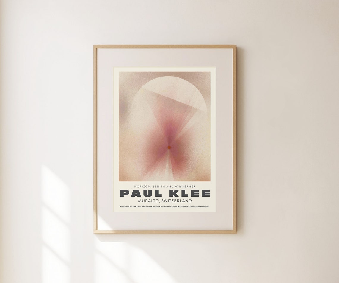 Paul Klee Horizon Zenith Atmospher Pink Abstract Exhibition Poster - Image 3