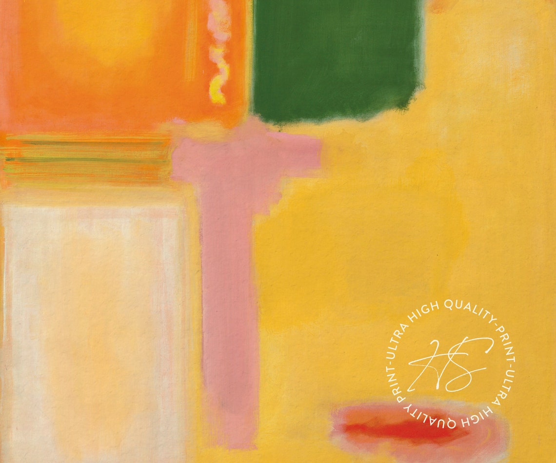 Mark Rothko No 16 Mauve Intersection 1948 Orange Abstract Art Poster - Image 4