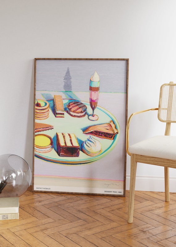 Wayne Thiebaud Print Dessert Tray Print Cake Poster Kitchen Wall Art Kitchen Print Dessert Art Print Modern Art Gallery Wall Art