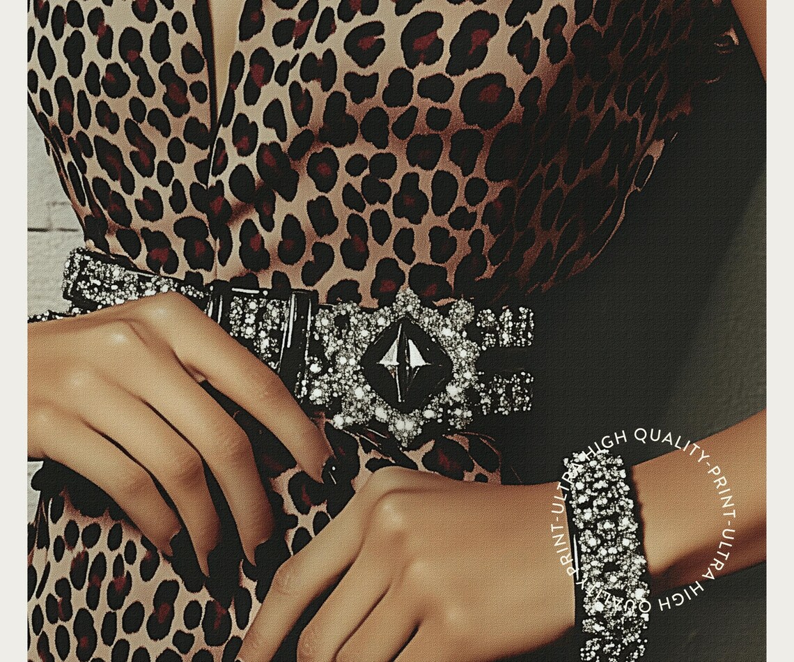 Always Wild Always Fierce Leopard Dress Fashion Editorial Print - Image 5