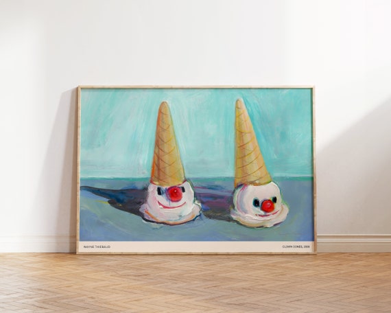 Wayne Thiebaud Print Funny Ice Cream Print Dessert Poster Kitchen Wall Art Kitchen Painting Dessert Modern Art Dining Gallery Wall Art