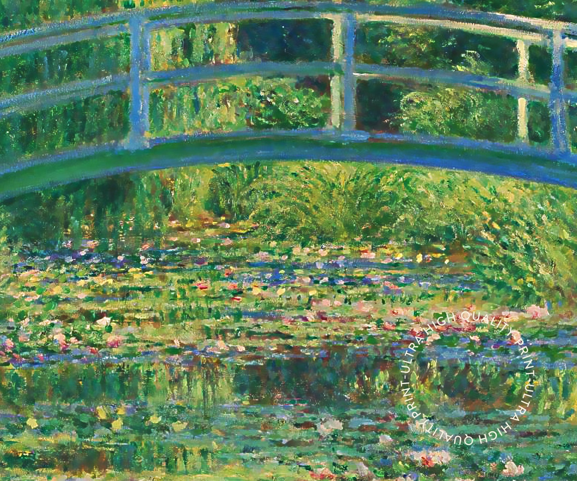 Claude Monet Water Lily Pond Bridge Exhibition Poster Wall Art Print - Image 5