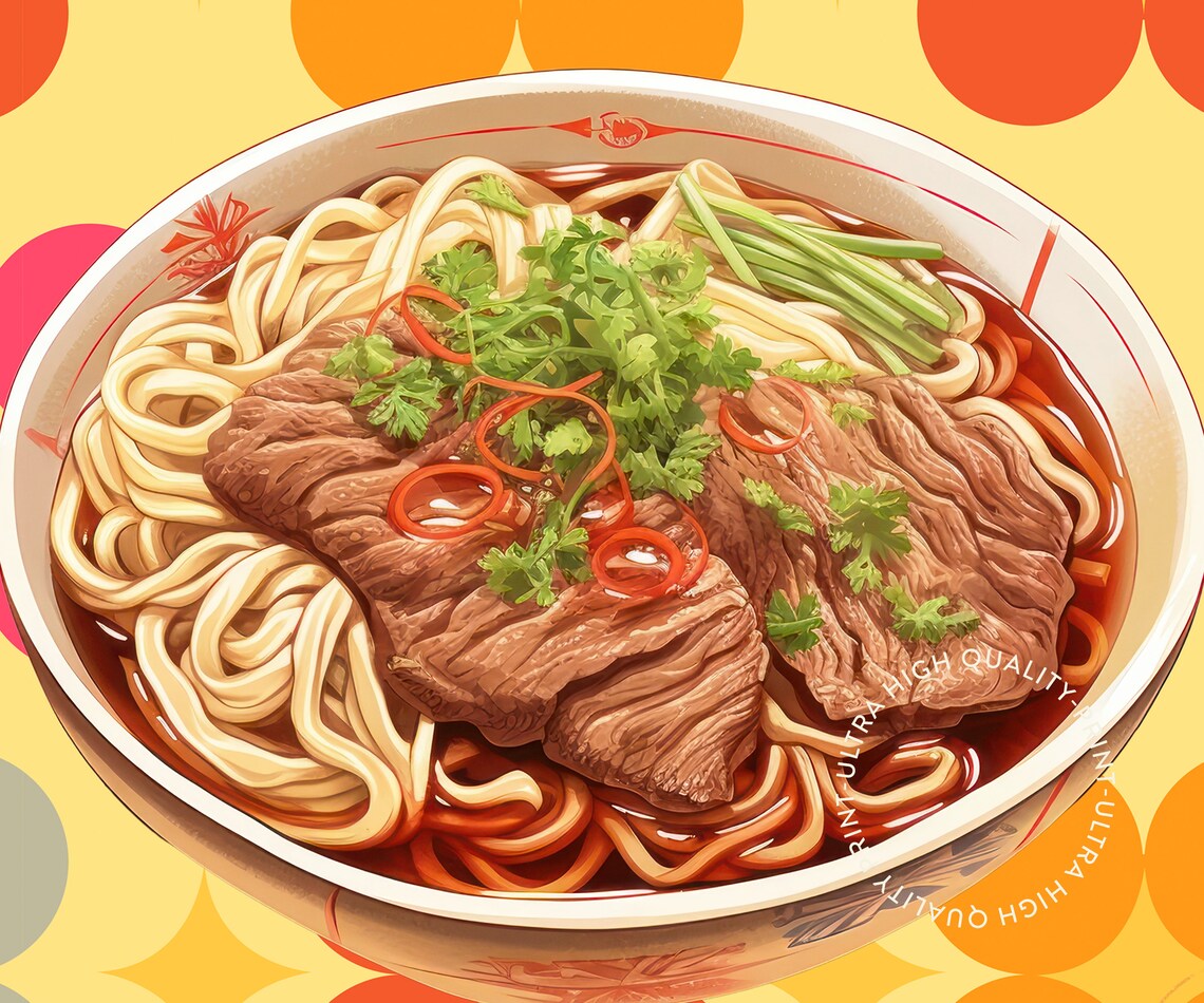 Ramen Club Japanese Noodle Bowl Retro Kitchen Food Art Poster - Image 5