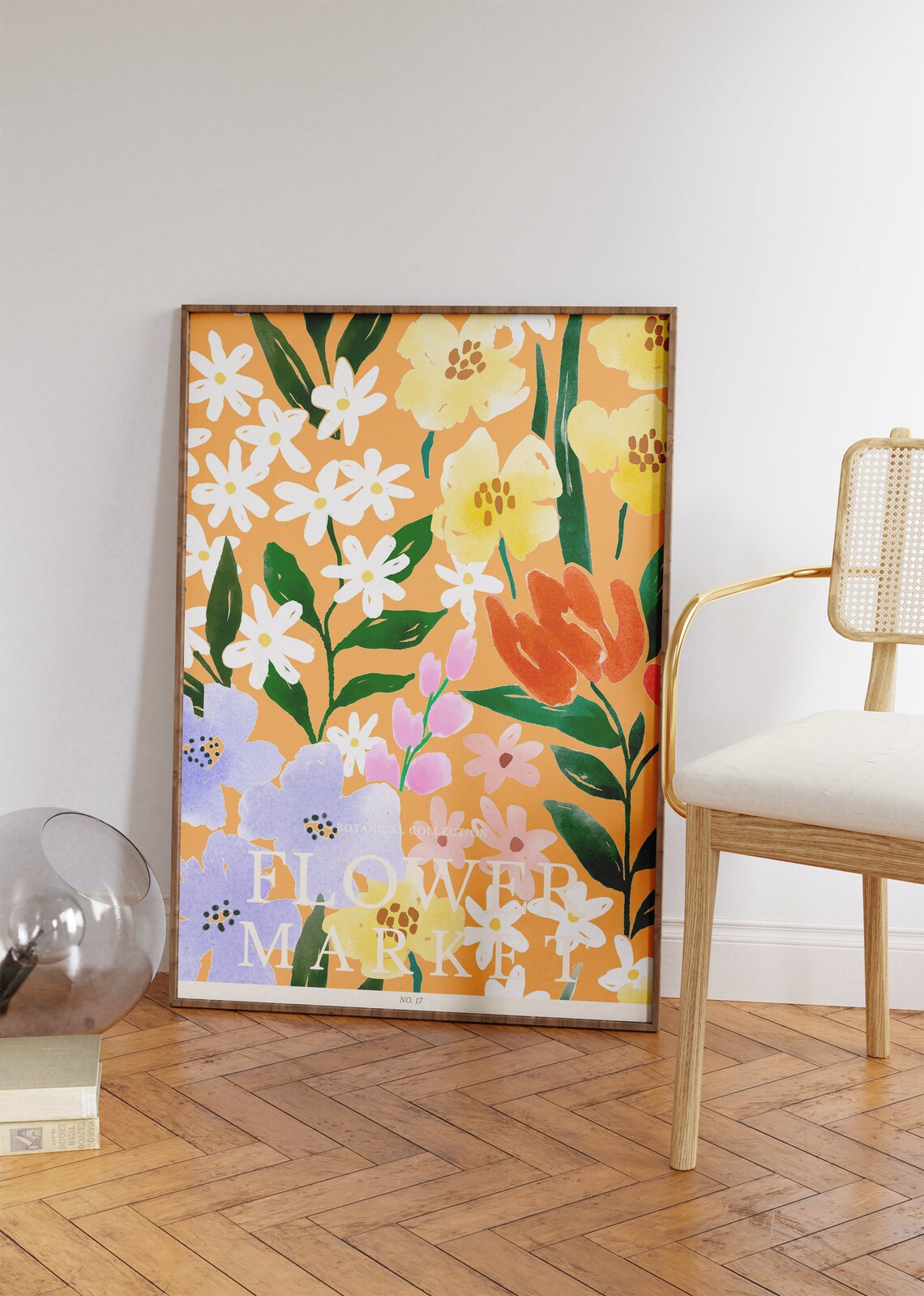 The Flower Market Posters Yellow Flower Wall Art For Living Room Vintage Flower Market Print Botanical Prints Office Wall Art