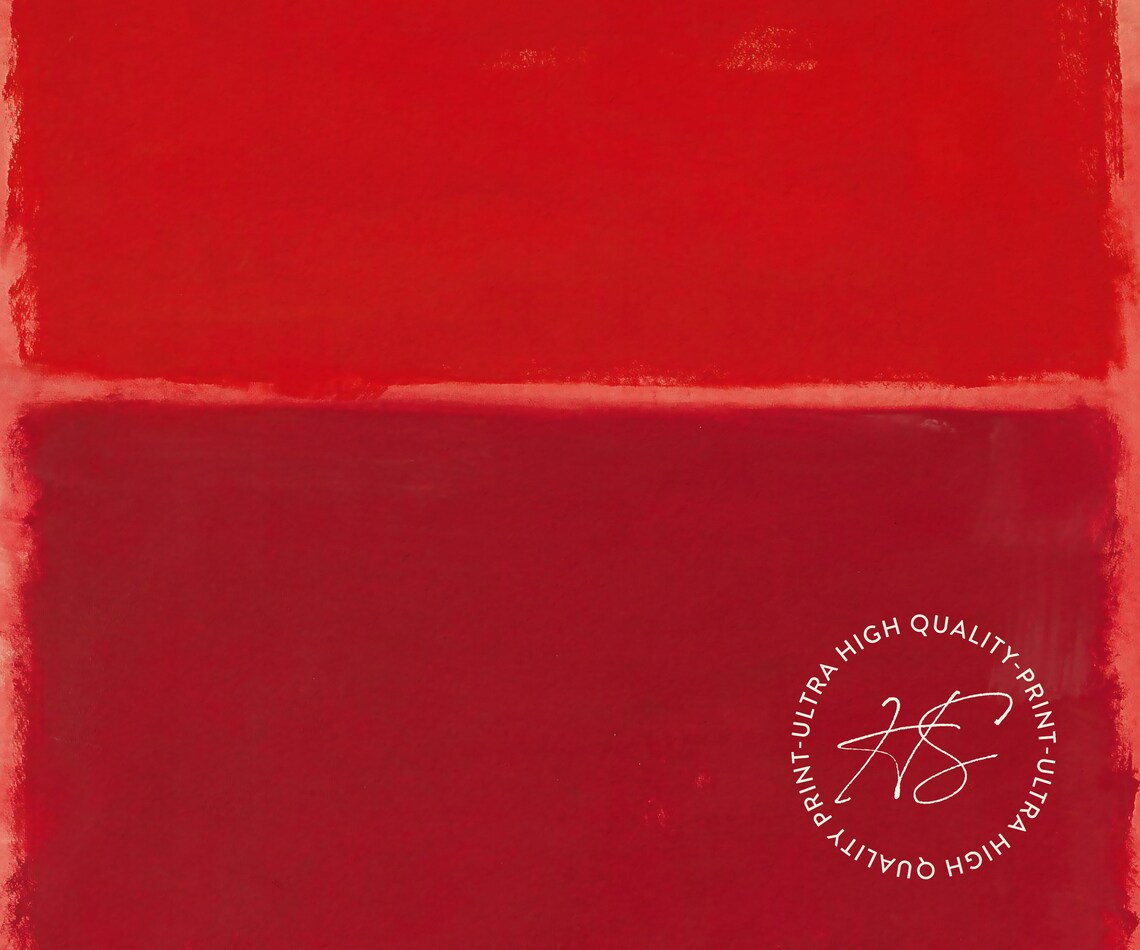 Mark Rothko Red on Red 1950 Bold Color Field Exhibition Art Poster - Image 4