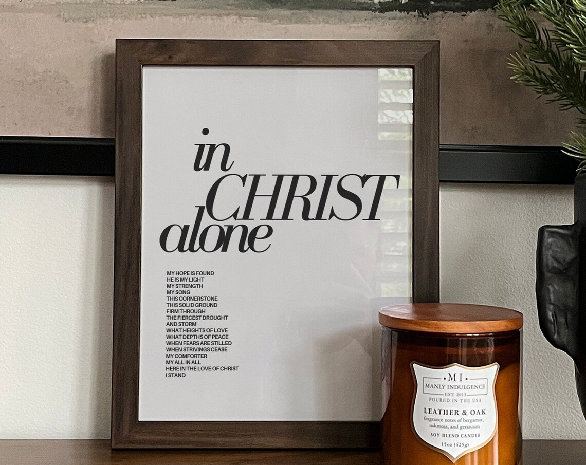 In Christ Alone Minimalist Christian Art Print - Image 2