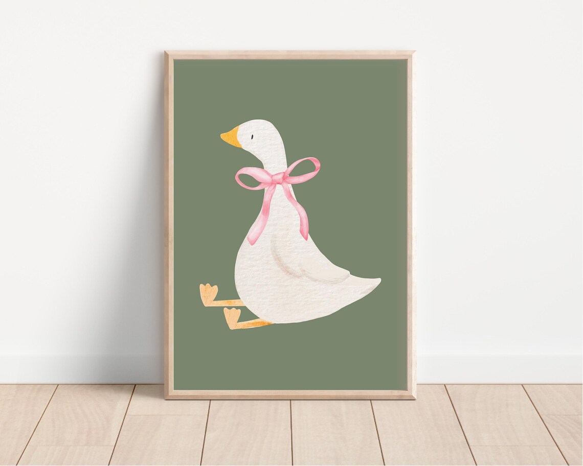 Cute Goose Wall Art, Nursery Room Decor Print - Image 4