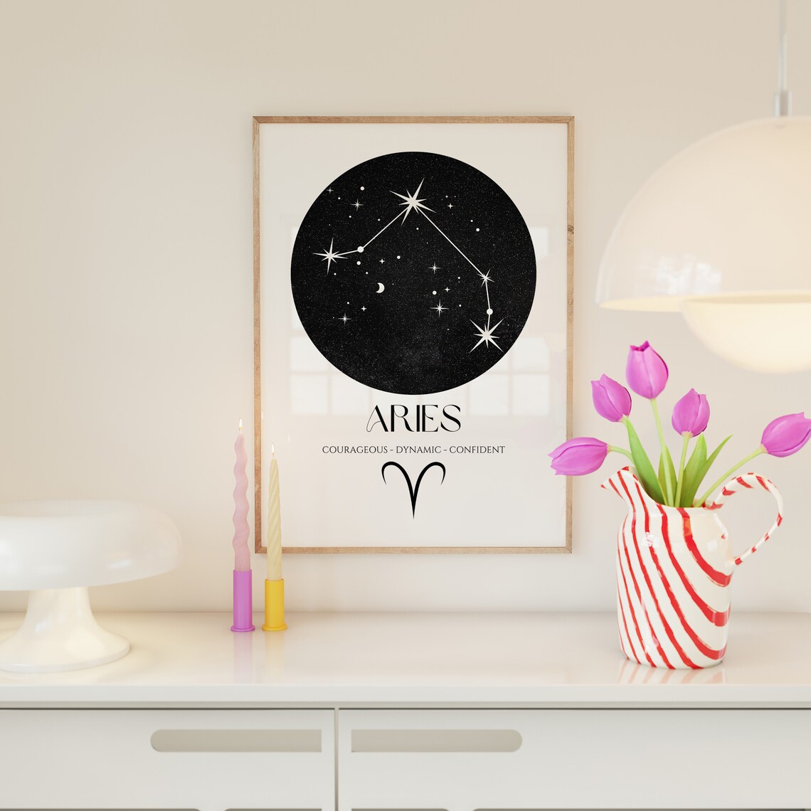 Aries Zodiac Constellation Astrology Wall Art Print - Image 2