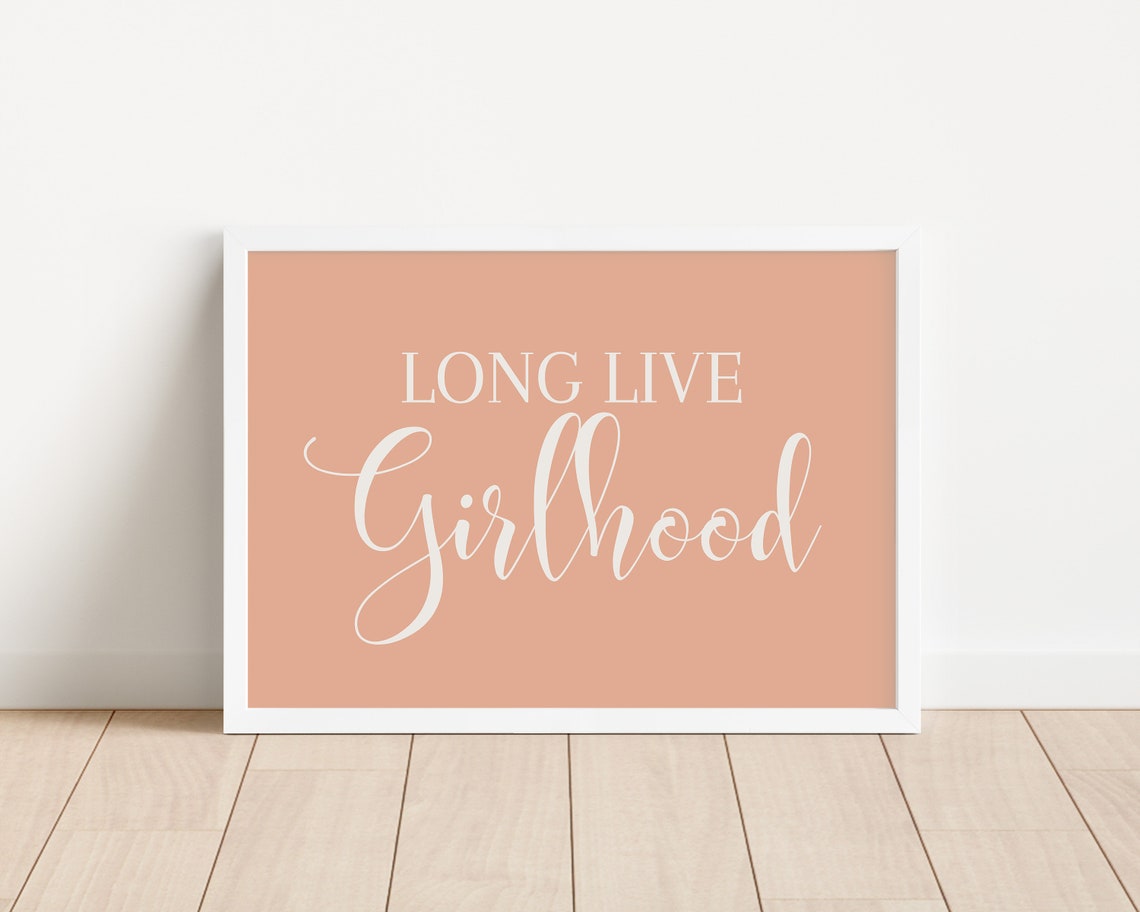 Long Live Girlhood Art Print Boho Girls Playroom Poster Little Girl Room Art Toddler Poster Girlhood Quote Print Nursery Wall Decor - Image 4