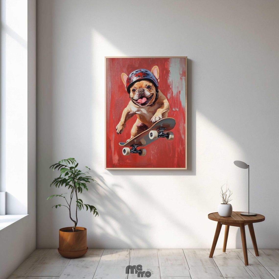 French Bulldog Skateboarding Dog, Funny Pet Decor - Image 5