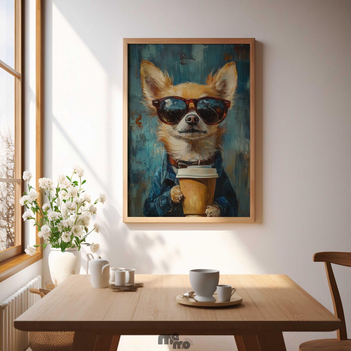 Chihuahua Coffee Art Print, Funny Dog Gift - Image 3